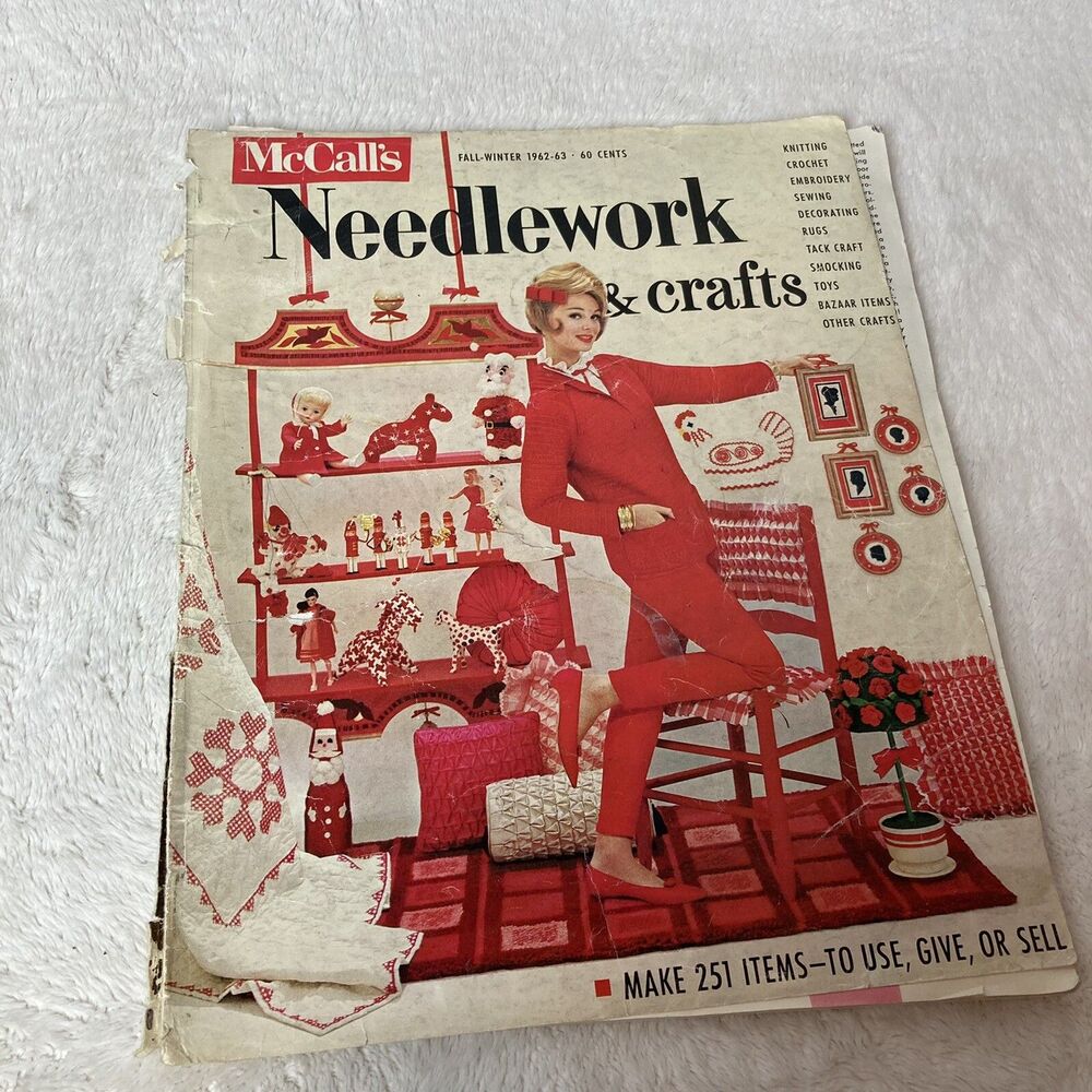 McCall's Needlework & Crafts Magazine Fall Winter 1962 Crafts Knitting Sewing